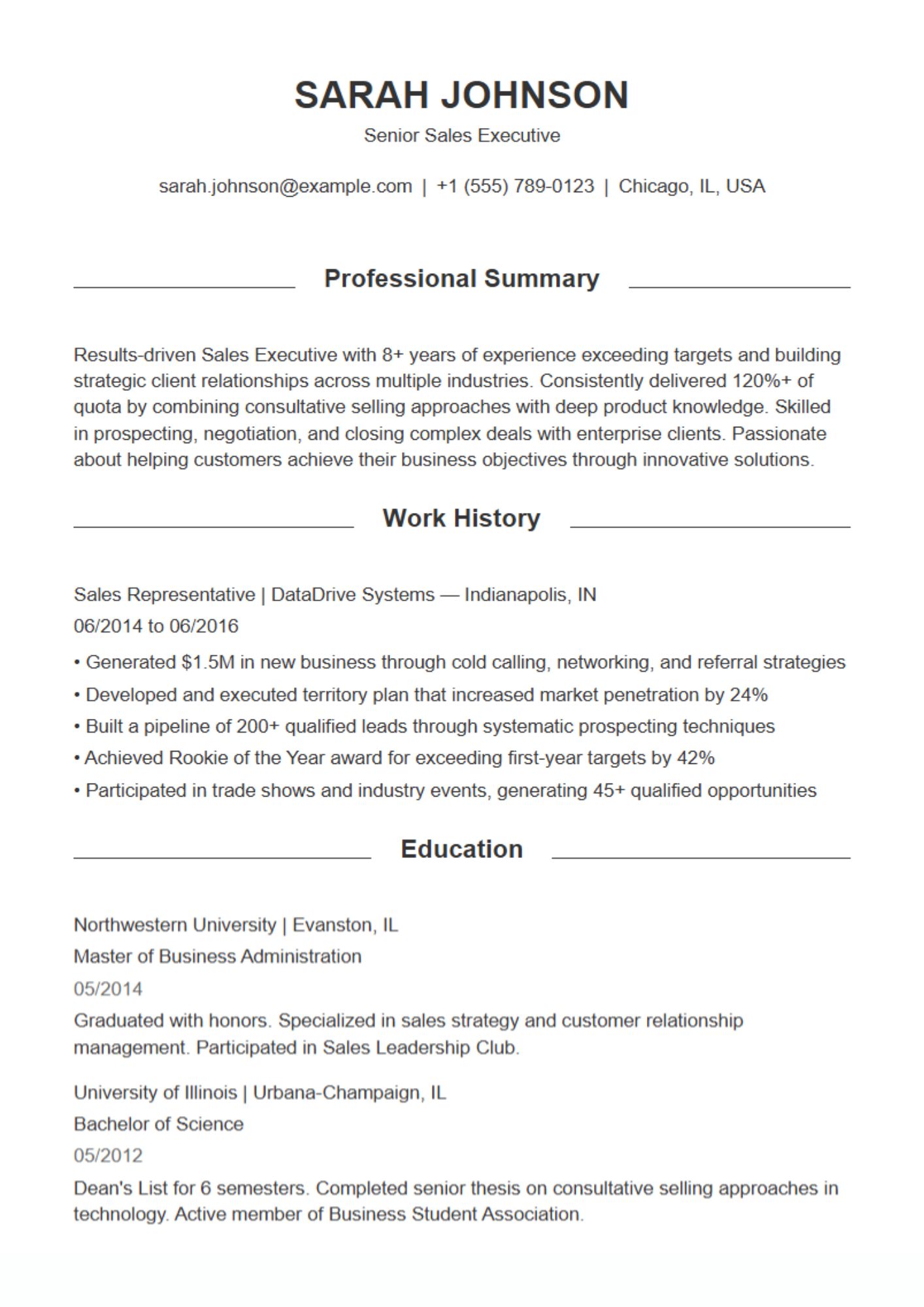 Start with Popular ATS Template